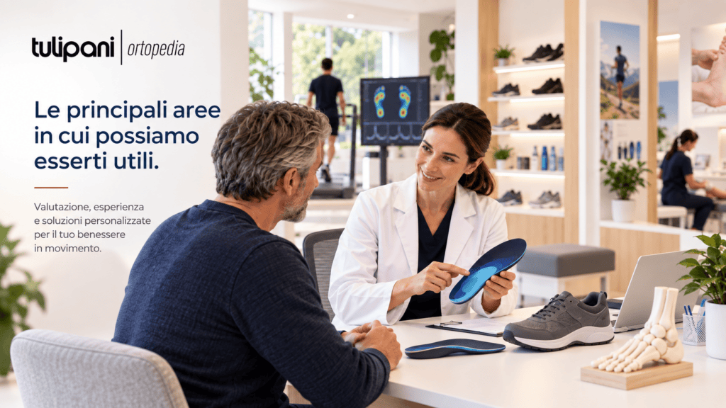 Consulenza ortopedico-tecnica con plantare su misura, analisi del passo e calzatura personalizzata