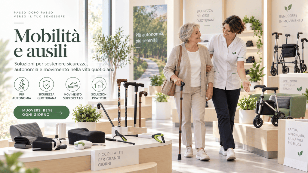 Ausili per mobilità e autonomia nella vita quotidiana