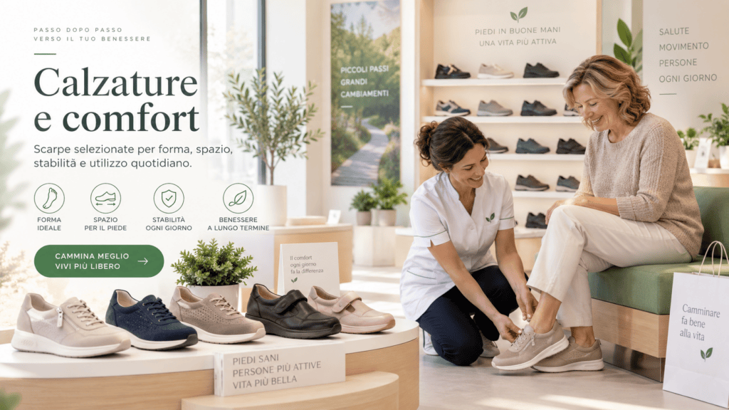 Calzature comfort selezionate presso Ortopedia Tulipani